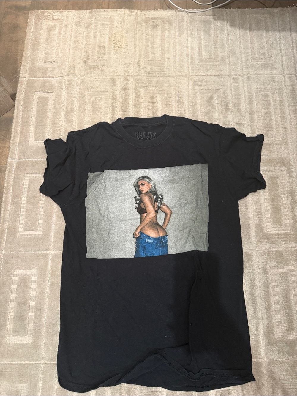 Black kylie Jenner Women's Tee with Photo Print